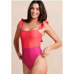 Summersalt NWOT Ruffle One-Piece Tummy Control 16 Luxury Flattering Romantic